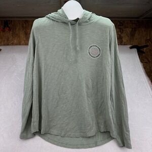 Vineyard Vines Men's Green Whale Logo Long Sleeve Hoodie Hooded Shirt Size L